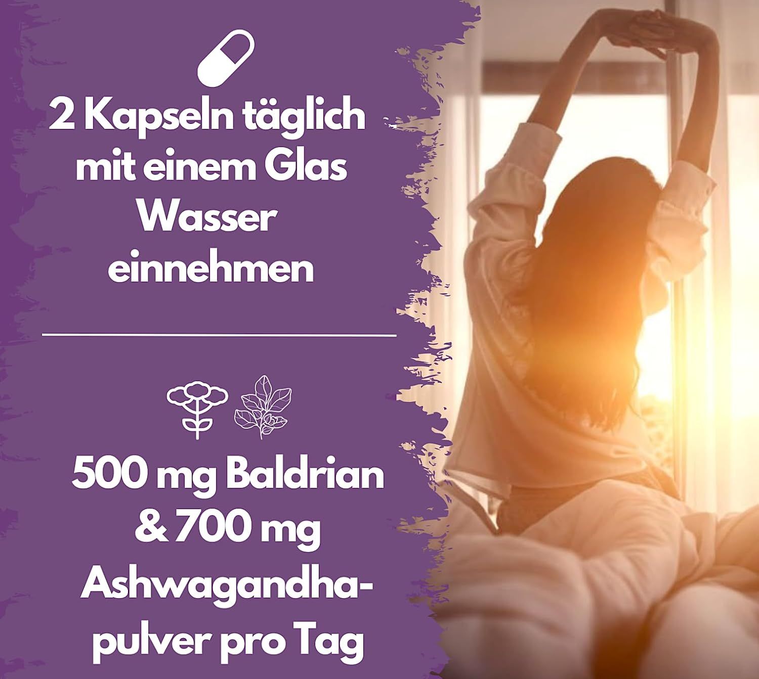 EXVital® Ruhepause Kapseln, mit Baldrian & Ashwagandha