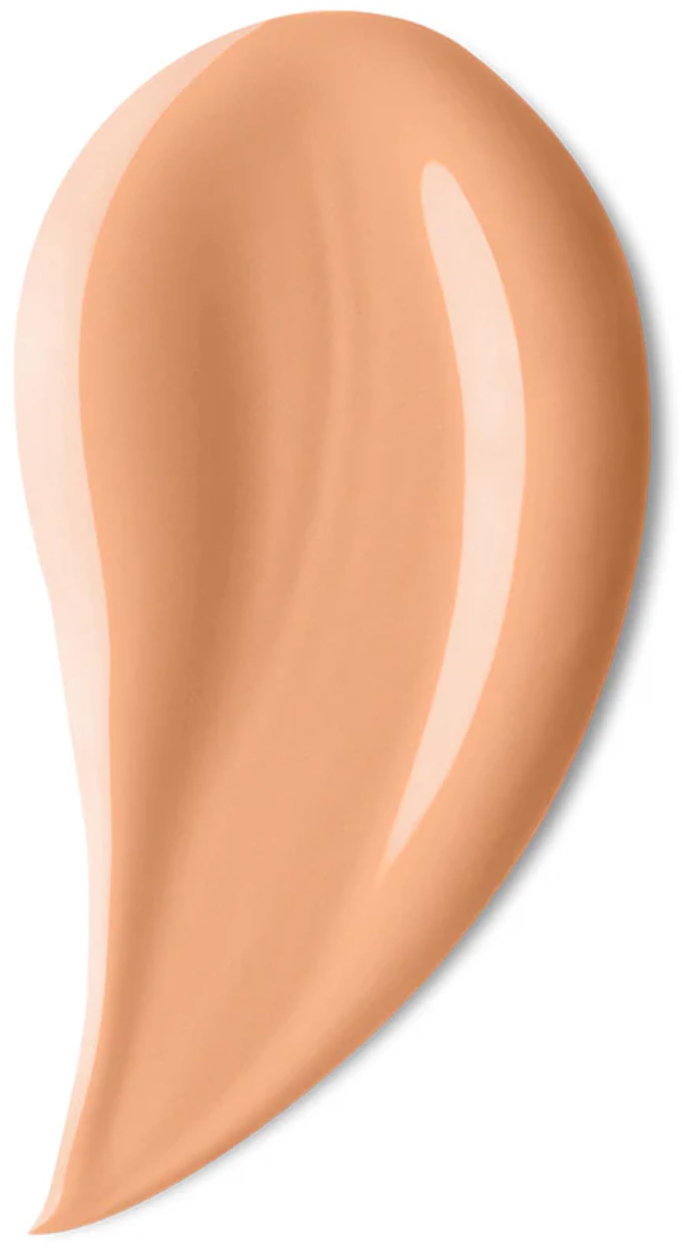 Ein flüssiger Make-up-Fleck in einem hellen Hautton mit einem glänzenden Finish.