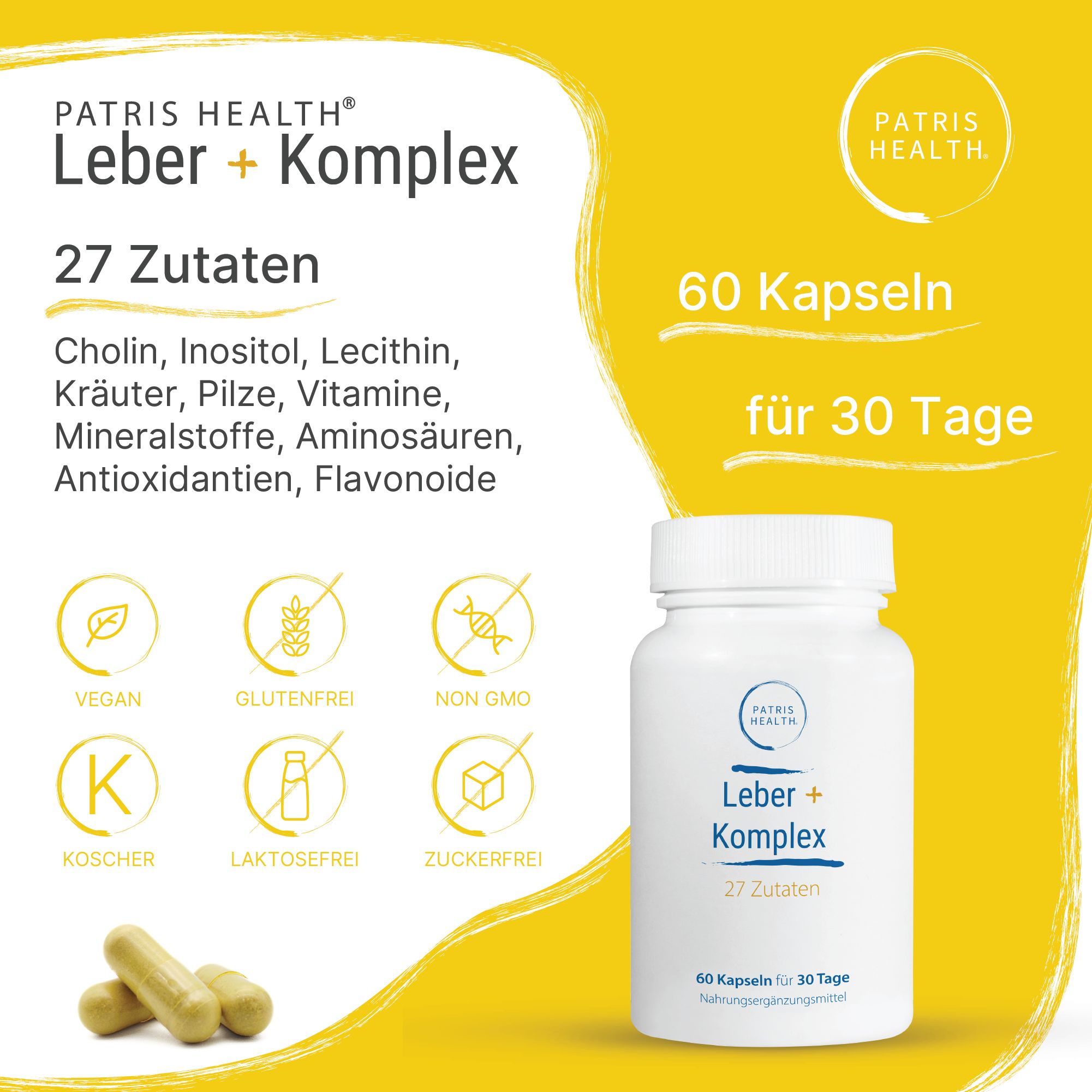 Patris Health® Leber+ Komplex 60 St Kapseln