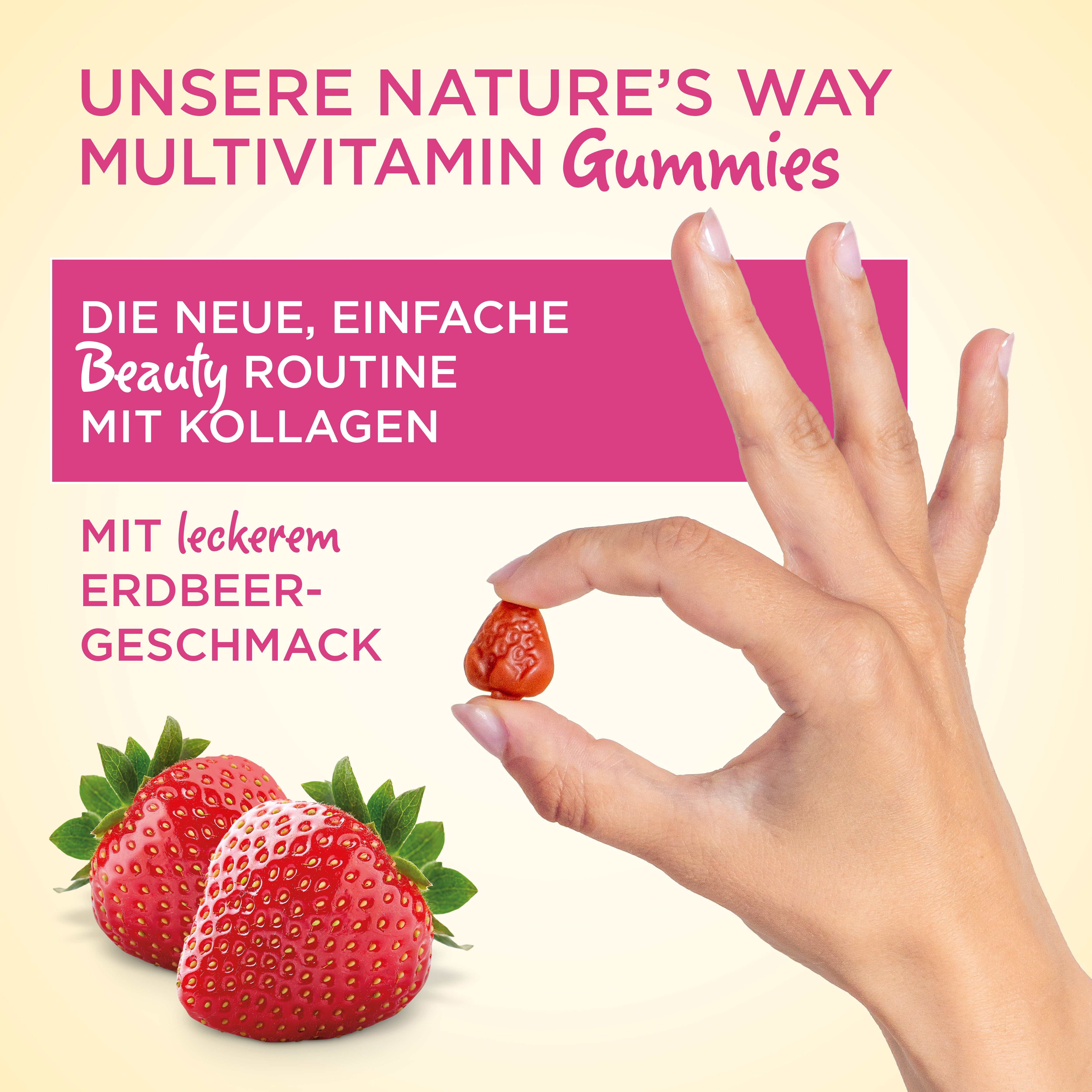 Nature's Way Daily Beauty Gummies | Biotin, Kollagen, Vitamin A, C & E für Hautpflege, ohne Gelatine