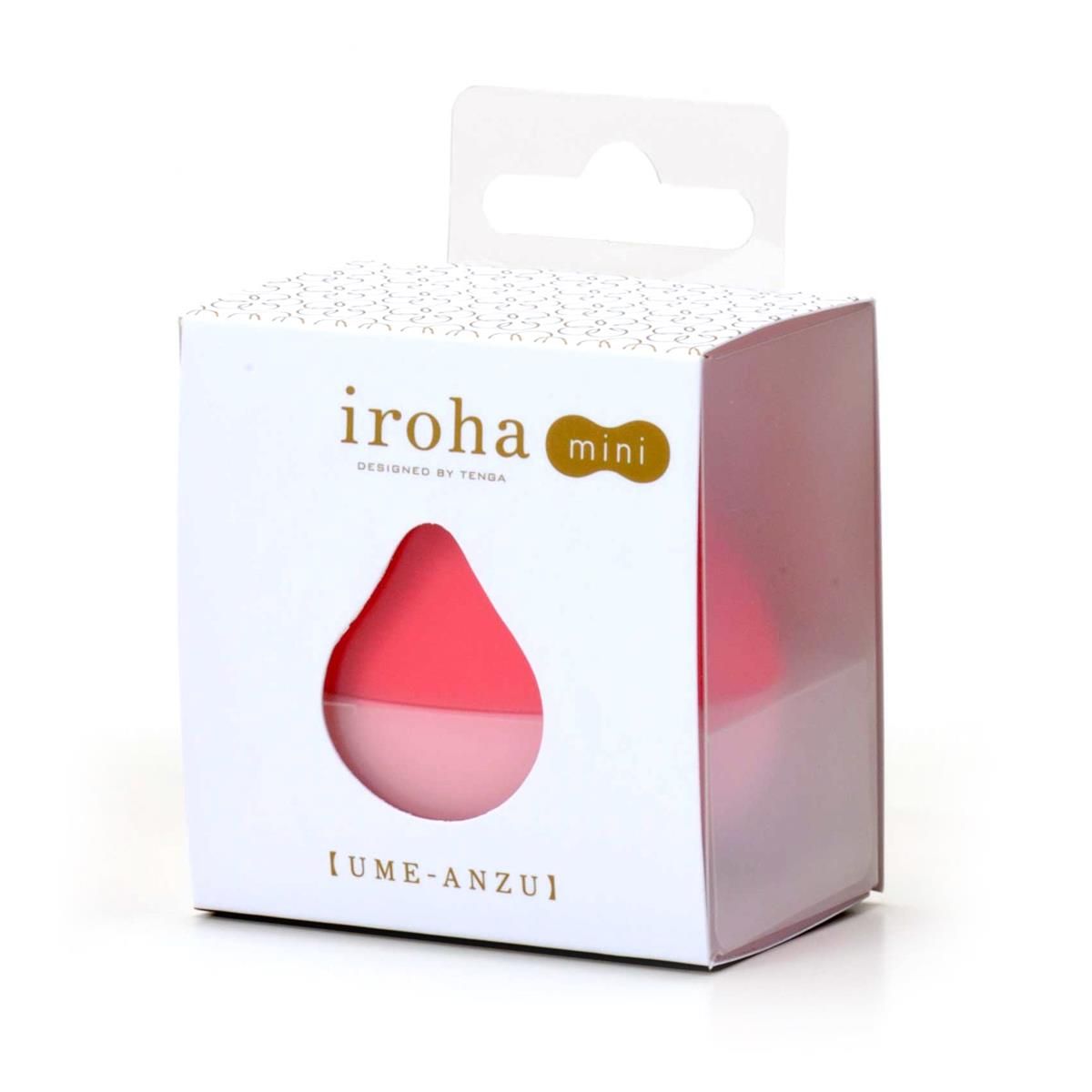 Verpackung mit Produkt. Weißer Karton mit Produktabbildung. Aufschrift: iroha mini, UME-ANZU.