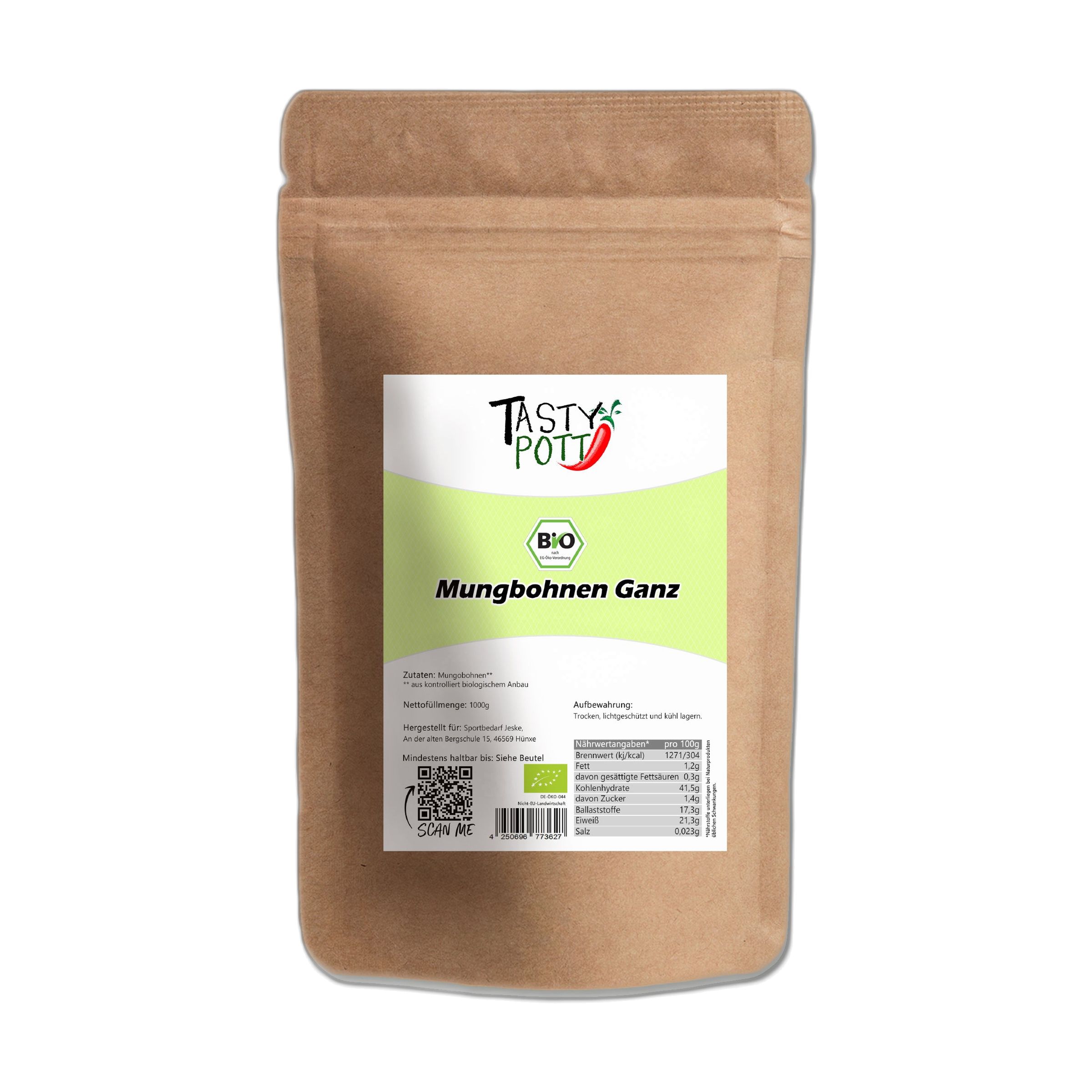 Tasty-Pott Tasty Pott Bio Mungbohnen ganz 1000 g