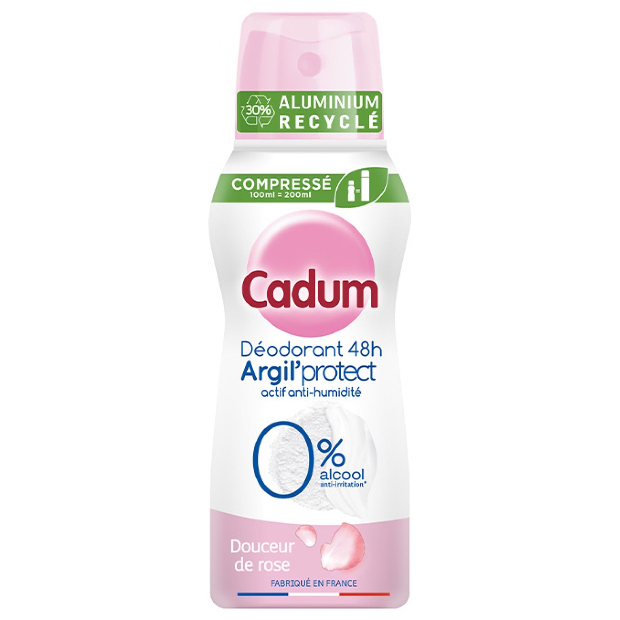Cadum Argil'Protect Deodorant 48H Douceur de Rose Spray 13,5x4,5x4,5 cm