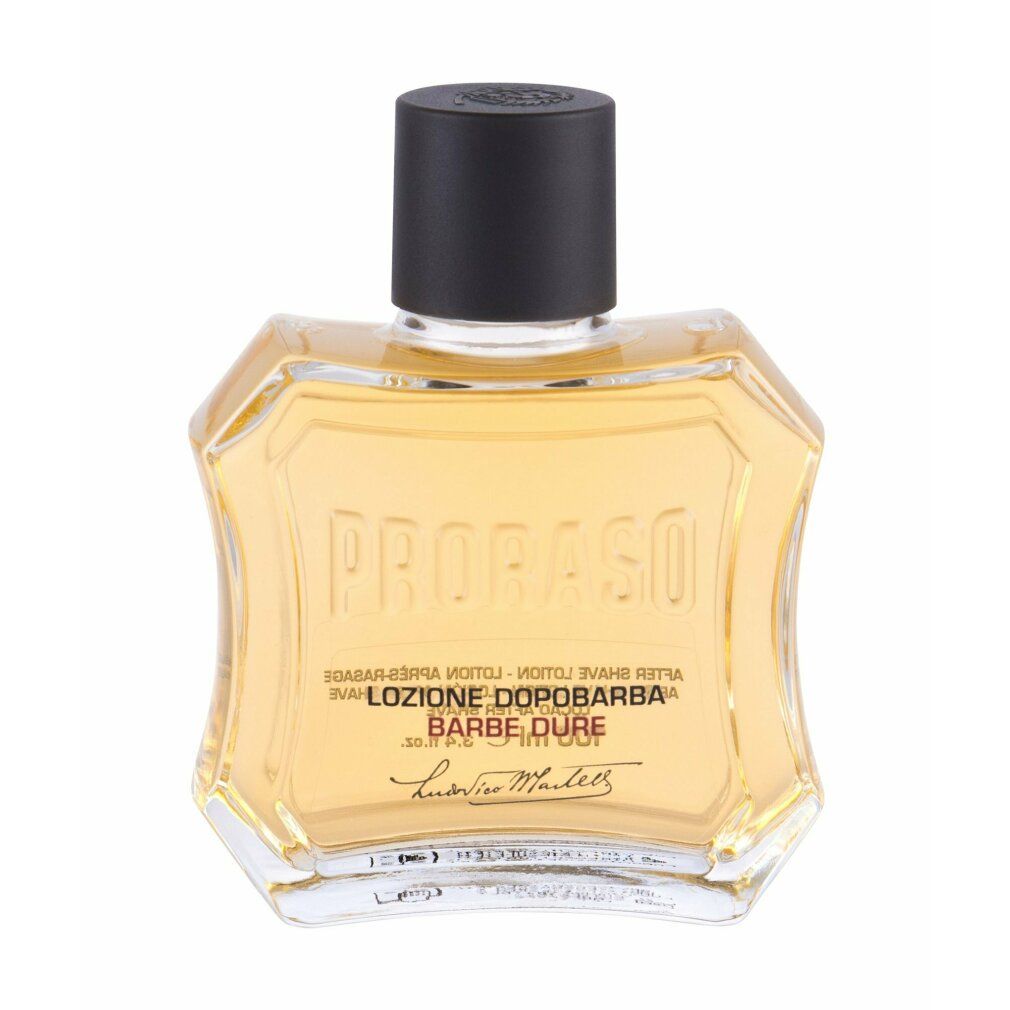 Proraso Sandelholz After Shave Lotion in Glasflasche, Vorderansicht.