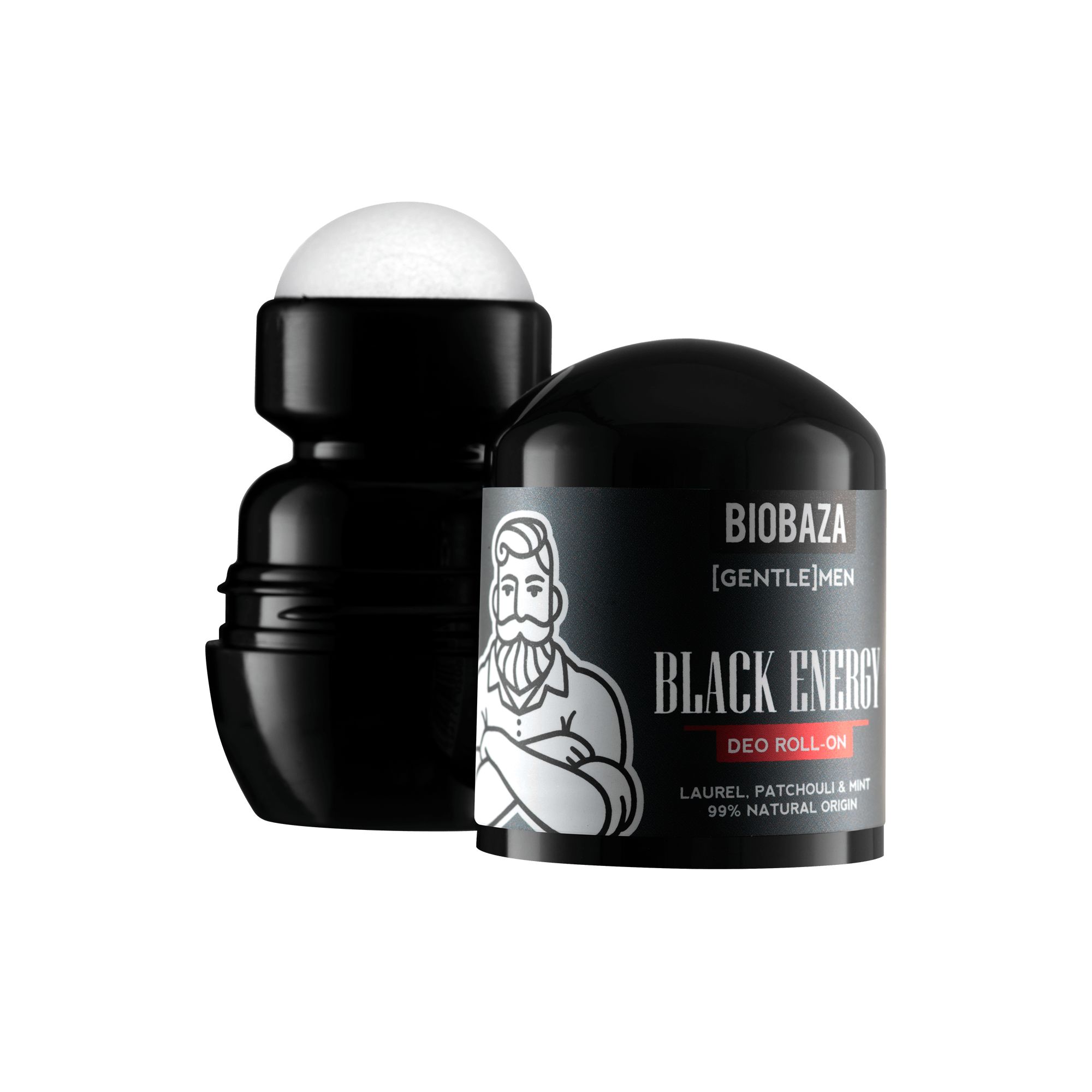Biobaza natürlicher Deo Roll-On Black Energy