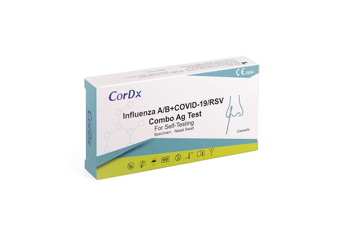 CorDx 4 In 1 Kombi-Test RSV Viren + Corona COVID-19 + Influenza A + B 1 ...