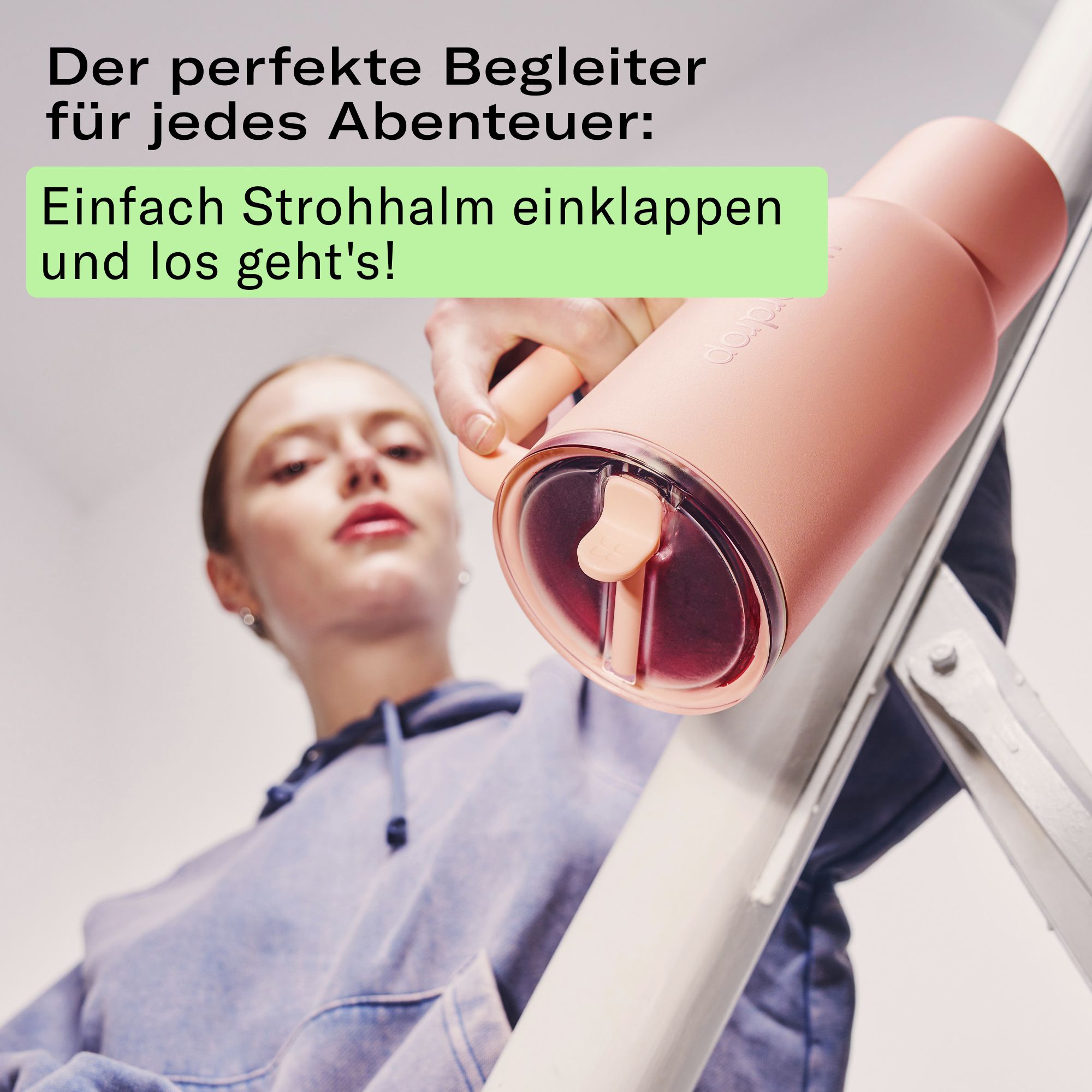 waterdrop® Explorer Thermobecher – 1,1 L Edelstahl – mit Trinkhalm, auslaufsicher & 12 h kühl