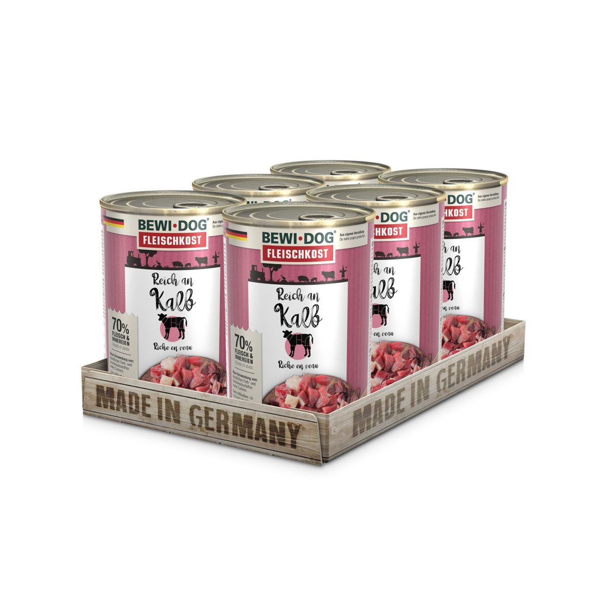 Bewi Dog Fleischkost Reich an Kalb 2,4 kg