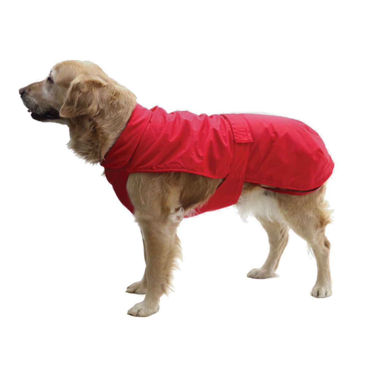 Fashion Dog Hunde-Regenmantel mit Fleecefutter - Rot - 65 cm