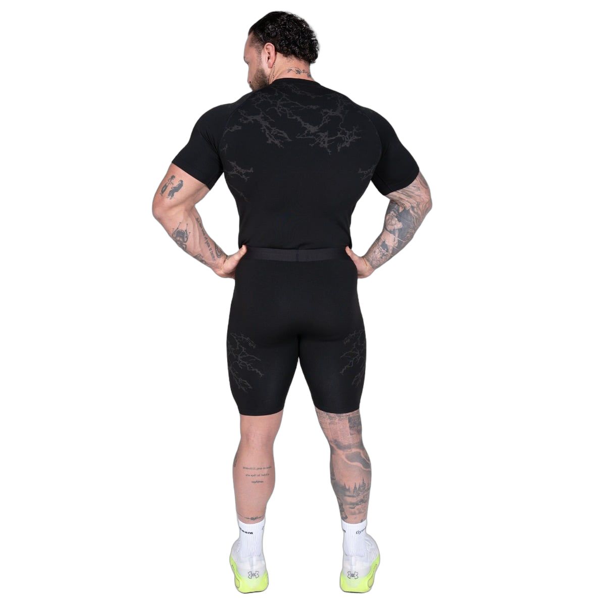 GymBeam T-Shirt Herren slim nahtlos in Schwarz