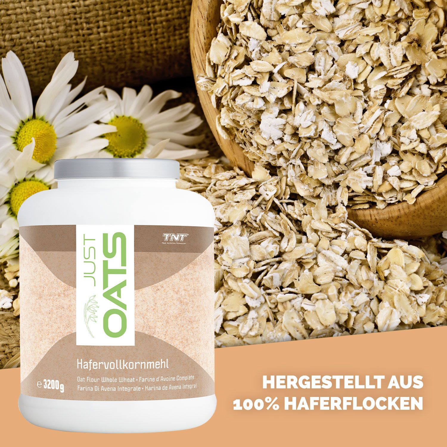 TNT Just Oats - Hafervollkornmehl - 100% natürlich