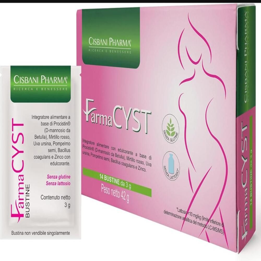 Cisbani Pharma Farmacyst 14 bustine - Integratore per Vie Urinarie con D Mannosio