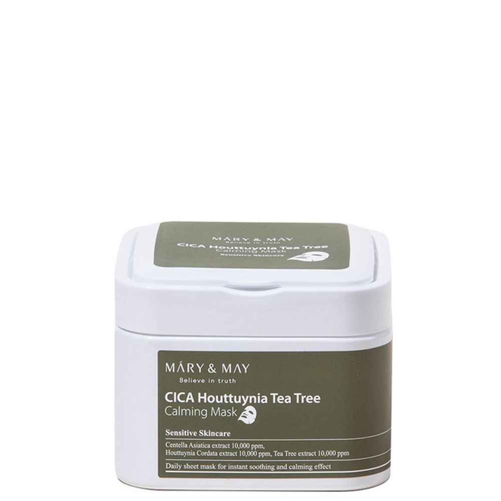Mary&May - Masque apaisant à l'arbre à thé Houttuynia CICA - 30pièces/400g
