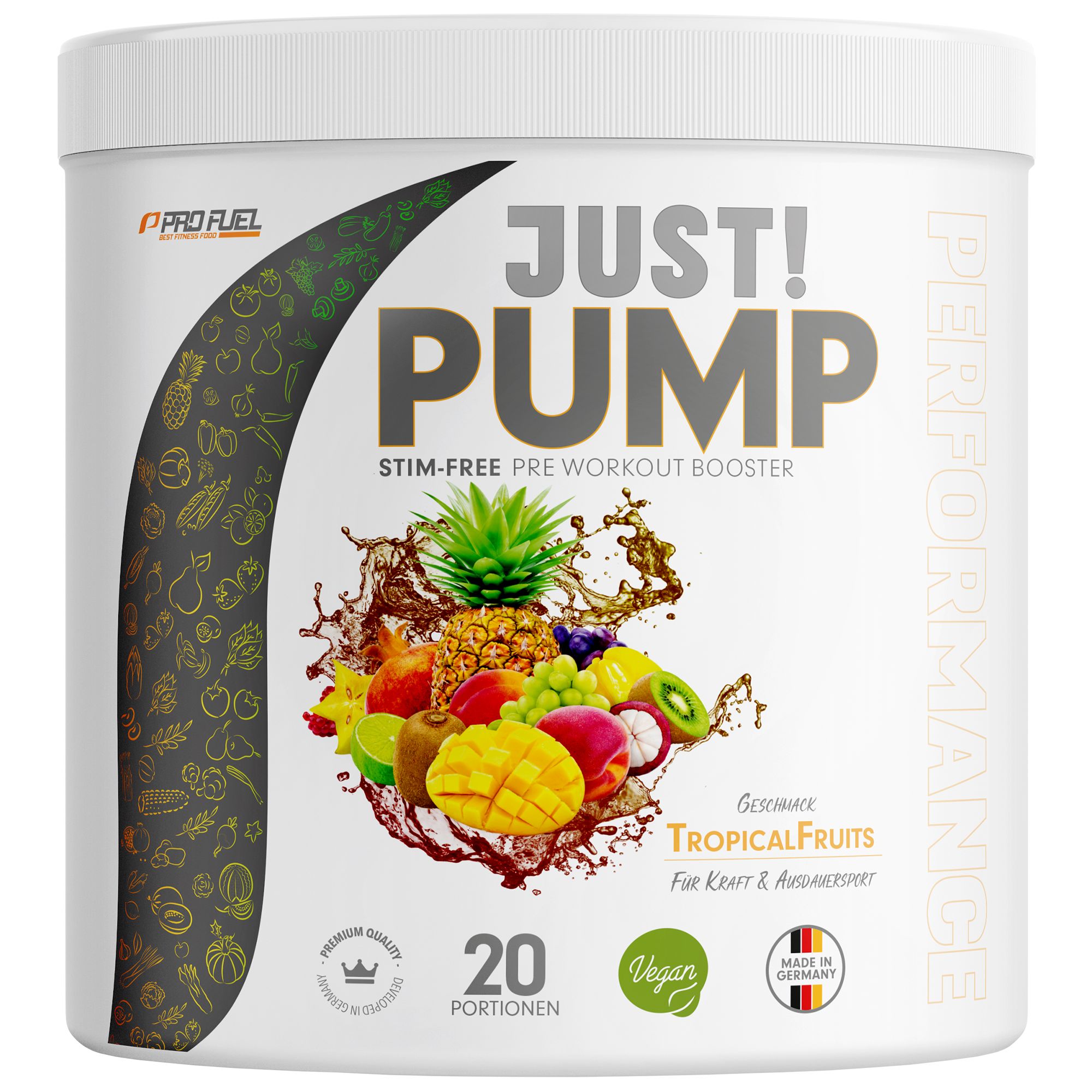 ProFuel - JUST! PUMP Pre-Workout-Booster ohne Koffein