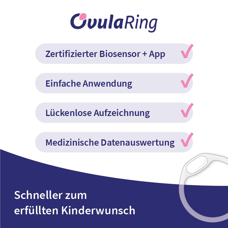 OvulaRing Zyklustracker - schwanger werden und Zyklus verstehen (6 Monate inkl. App)