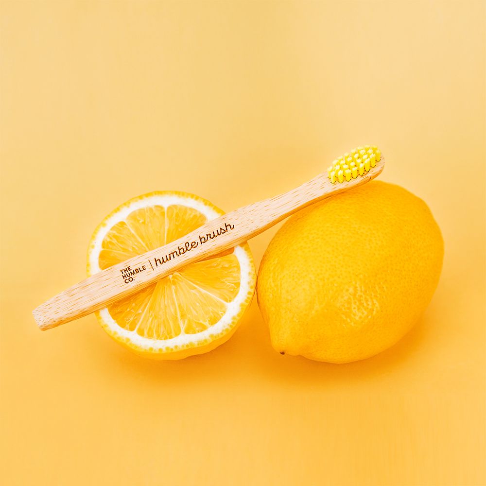 The Humble Co. Kinderzahnbürste Bambus Gelb