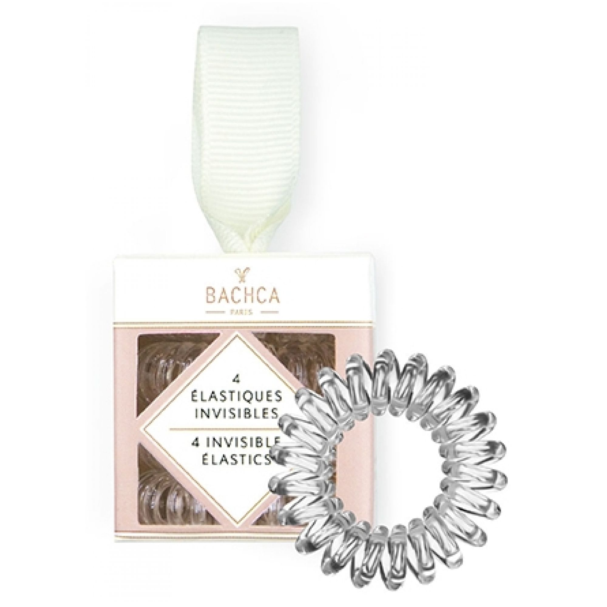 Bachca Unsichtbare Haargummis Feder x4 0,7x3x0,7 cm