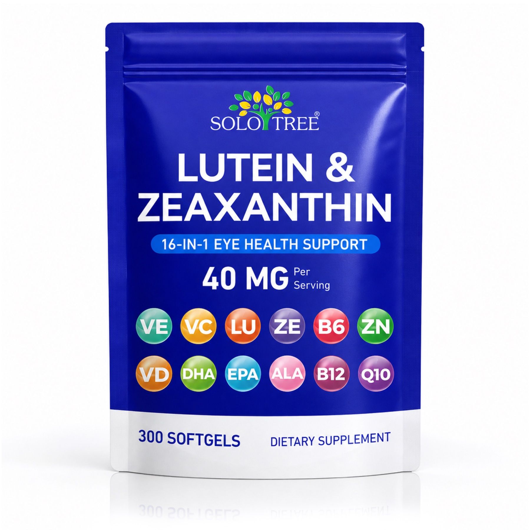P-beauty Lutein Zeaxanthin 40mg Augenkomplex DHA EPA Q10 Vitamin A C E