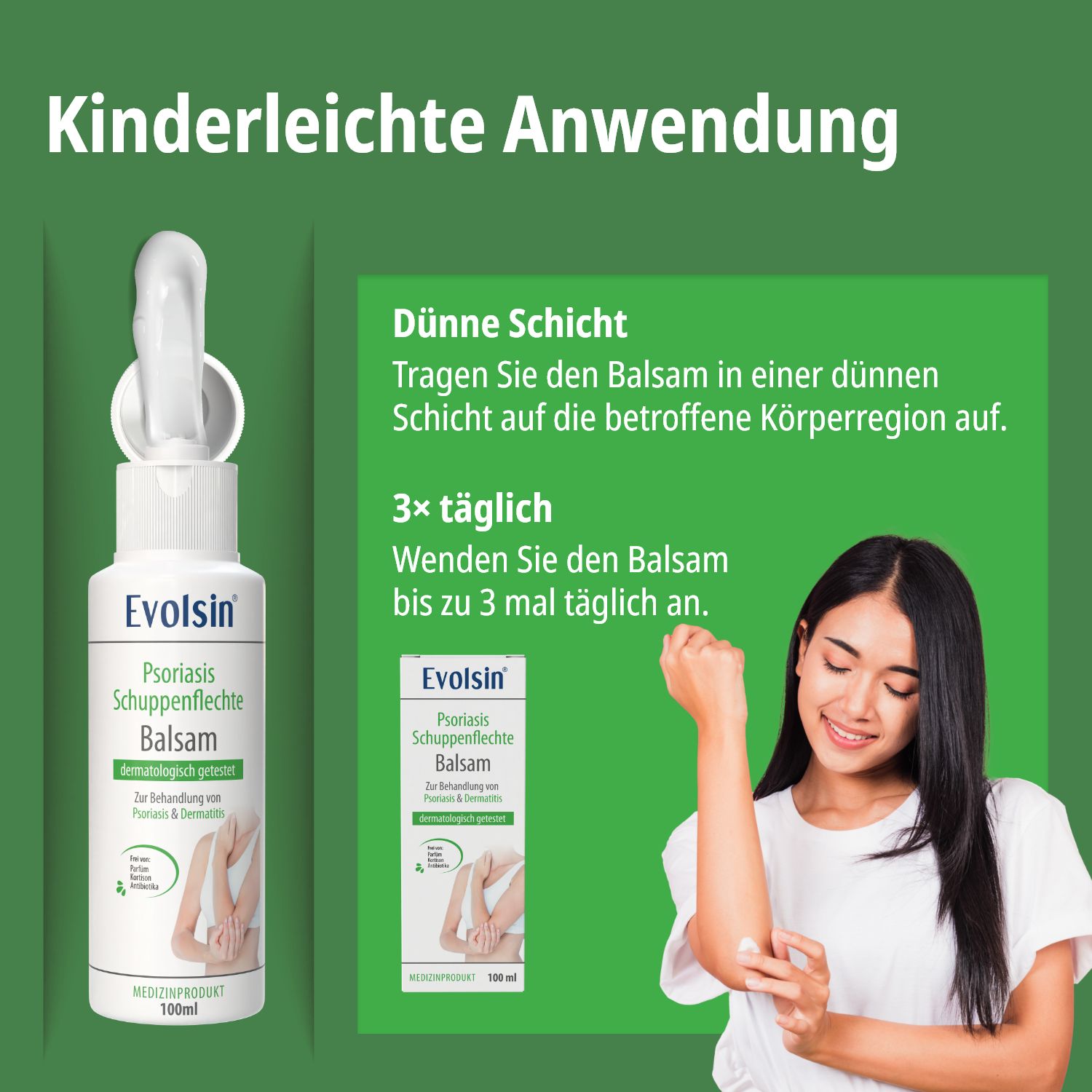 Evolsin® Psoriasis Bundle mit Balsam +  Shampoo - zur Pflege von Haut und Kopfhaut