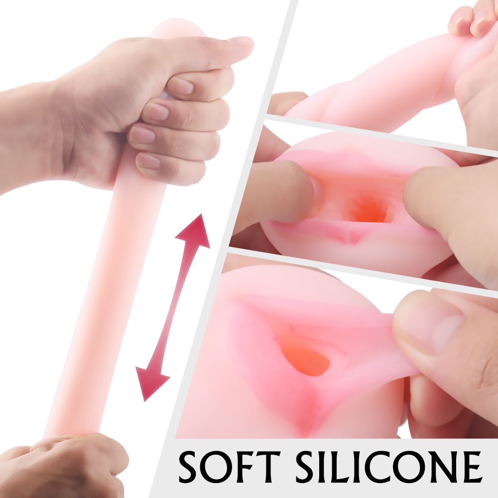 Pleasure Place - Weicher Silikon Flame Masturbator für Männer, wiederverwendbar, 10 cm groß