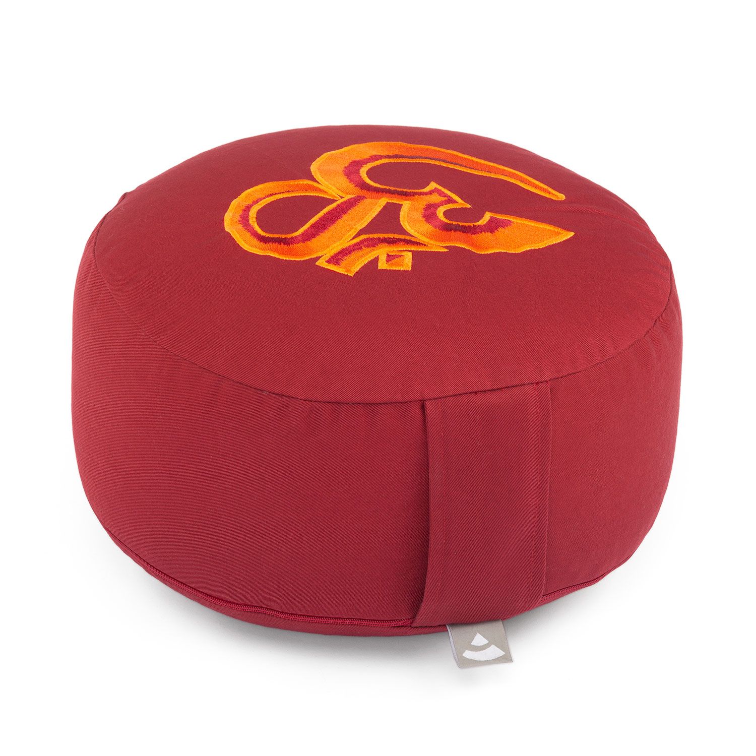 Meditationskissen RONDO ECO Stick OM,  bordeaux, DINKEL, Bordeaux