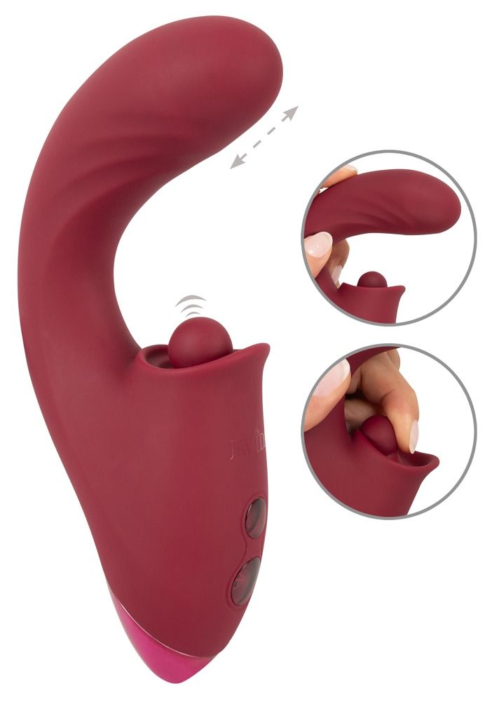 JAVIDA - Vibratore a spinta con stimolatore clitorideo a pulsazione
