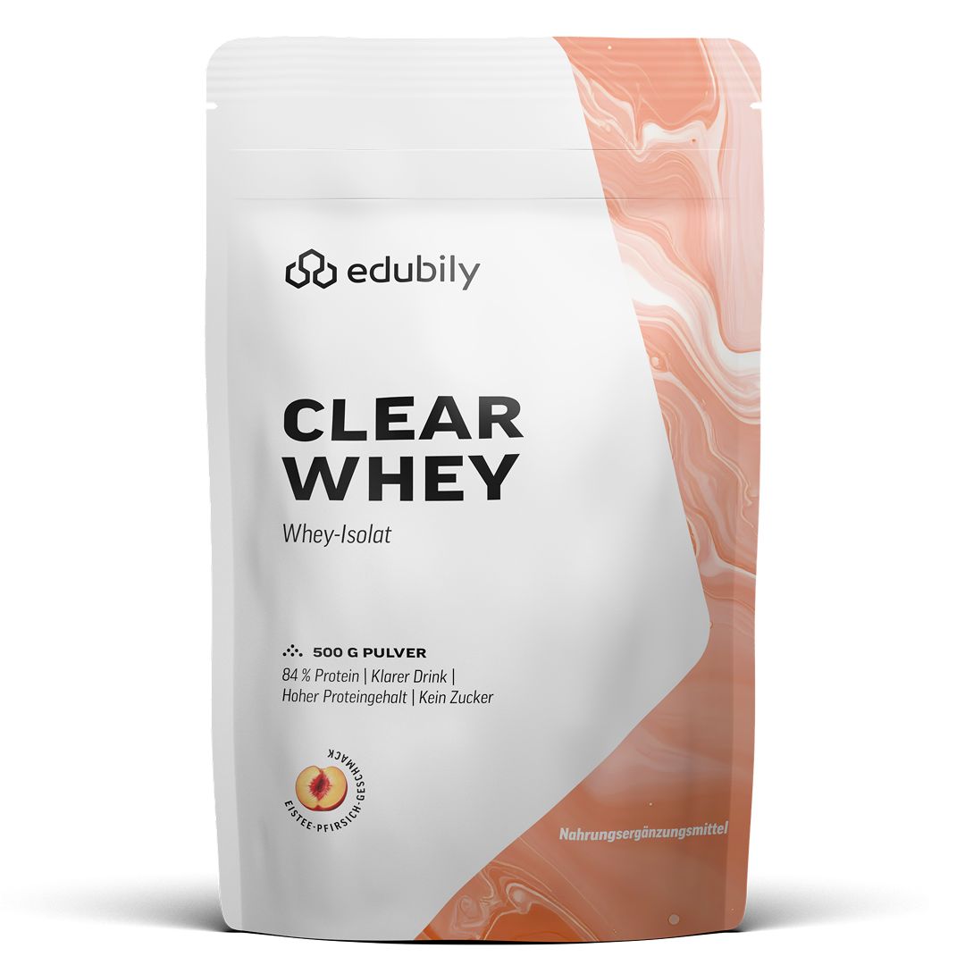 edubily® Clear Whey Isolat Eistee-Pfirsich 500 g Pulver