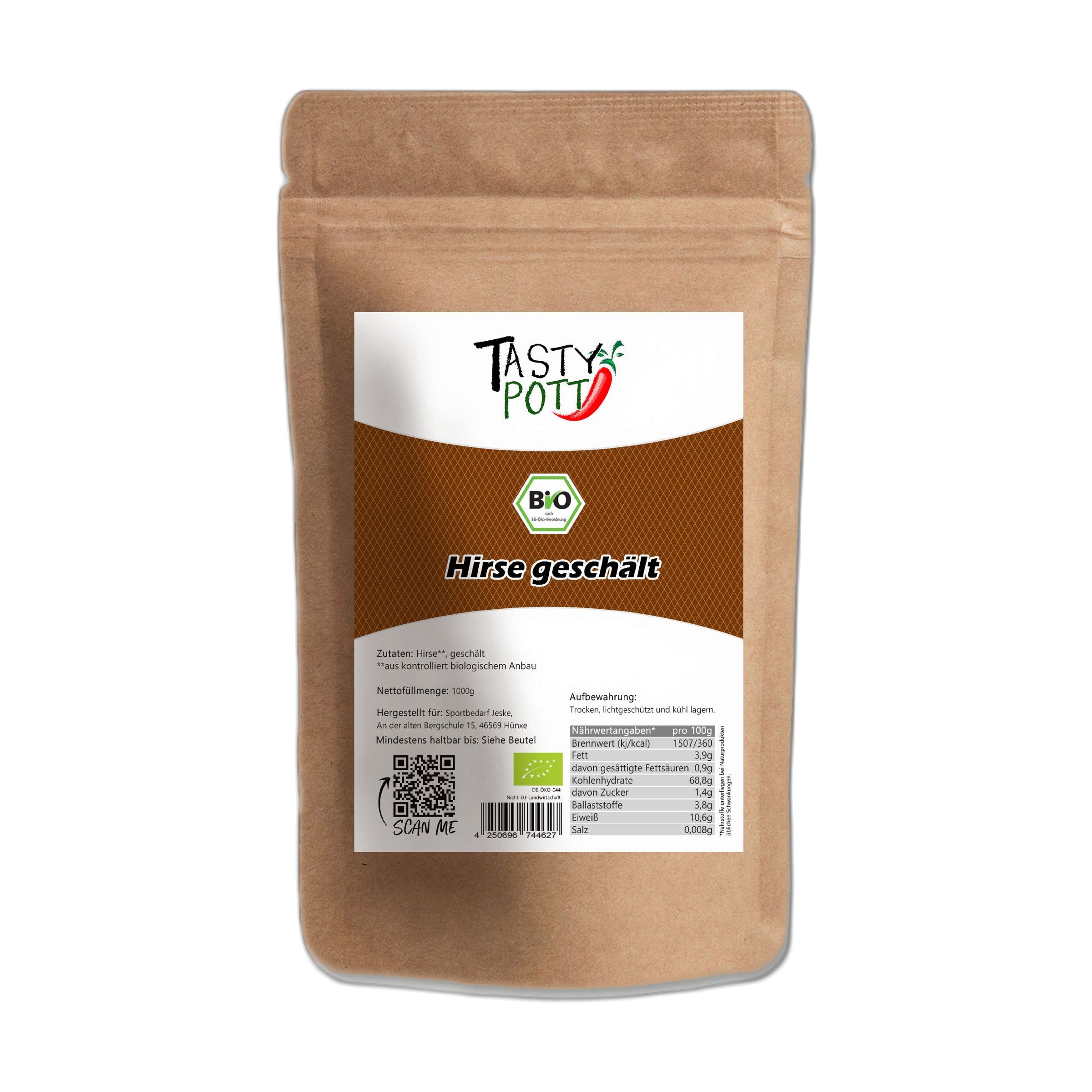 Tasty-Pott Tasty Pott Bio Hirse geschält 1000 g