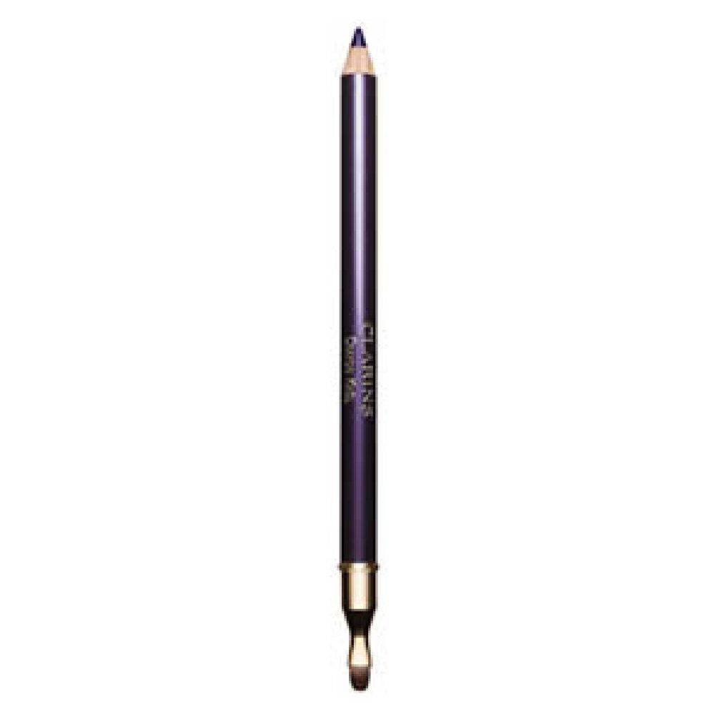 Blauer Kajalstift mit goldfarbenem Ende. Aufschrift: Clarins.