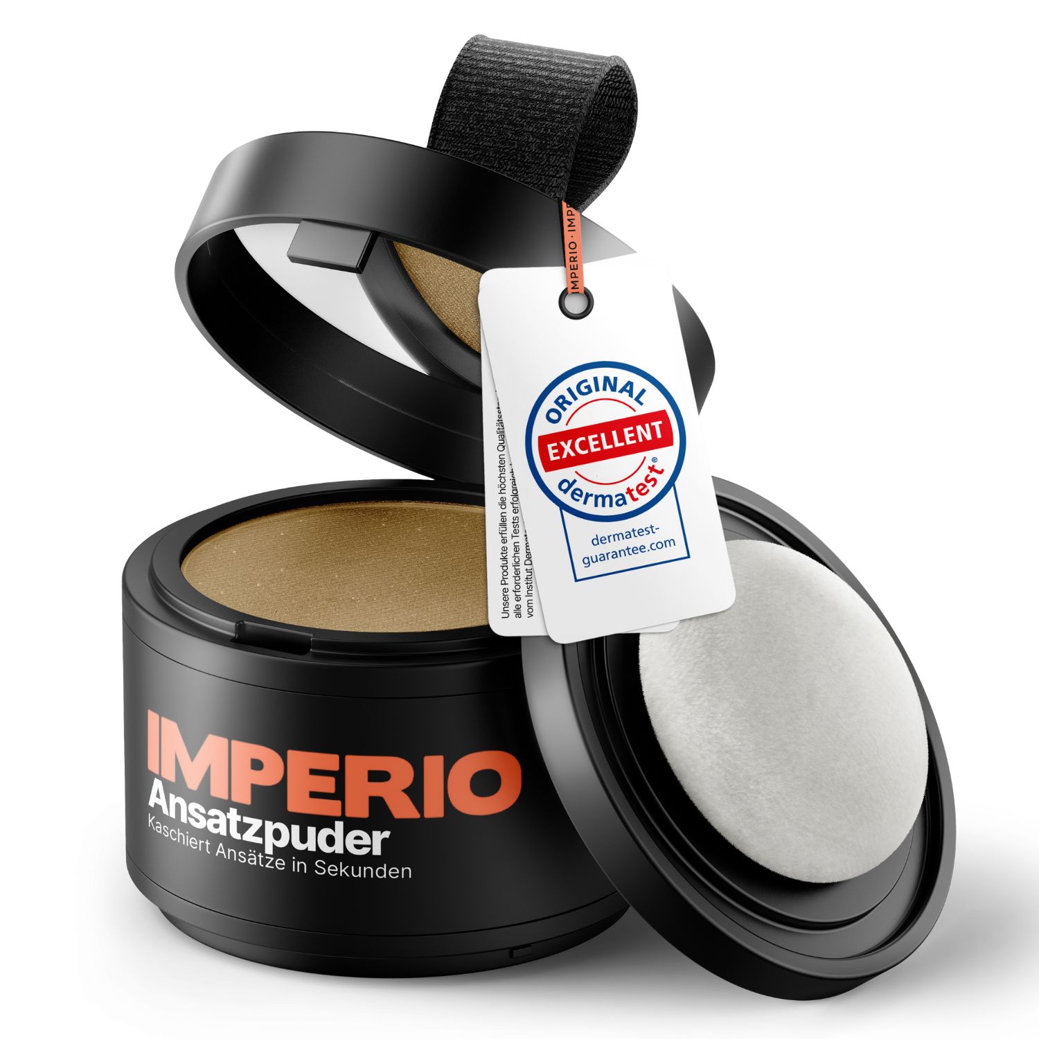 IMPERIO® Ansatzpuder - kaschiert herauswachsende Ansätze & kahle Stellen im Haar