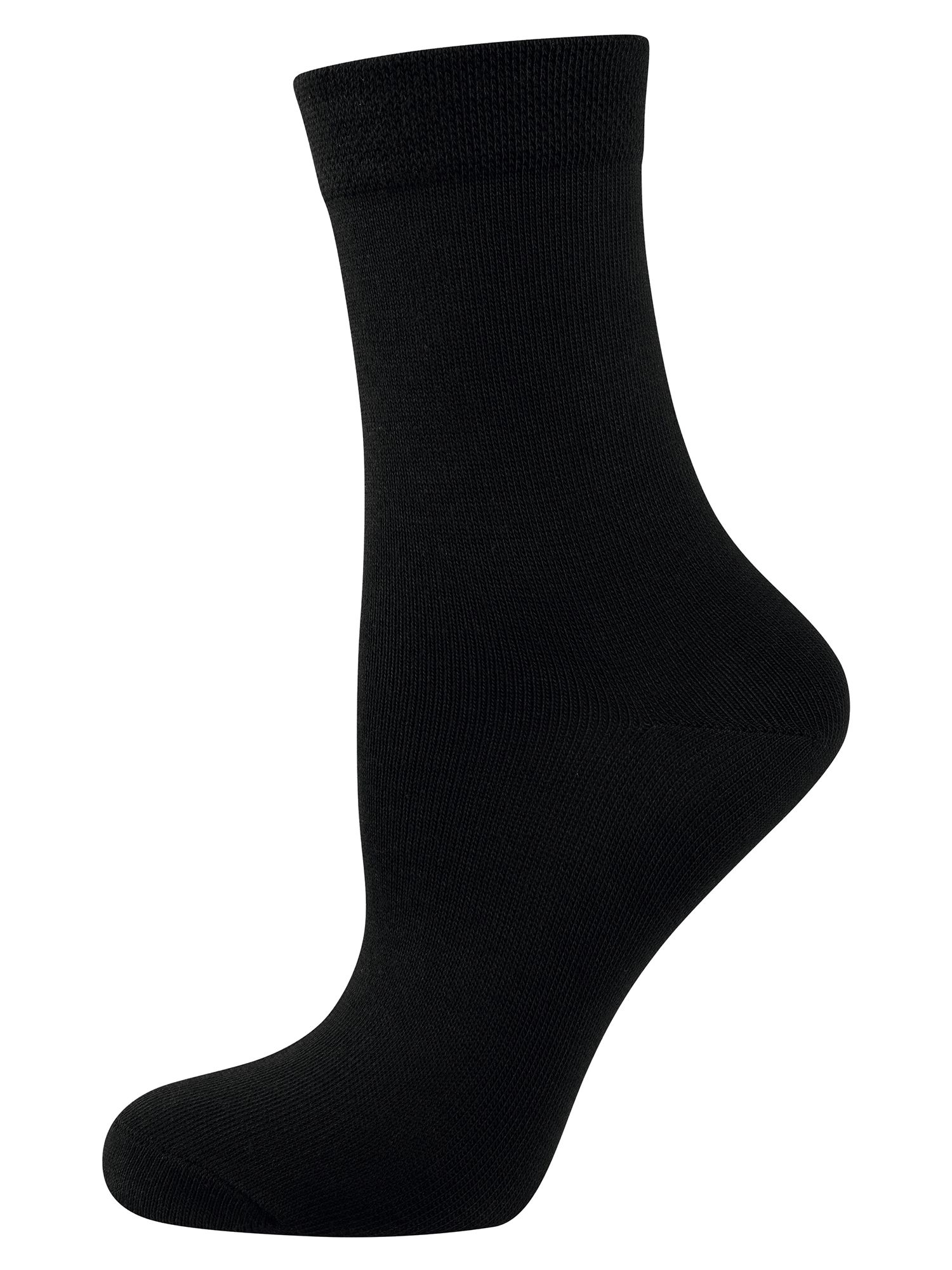 NUR DIE Socken Ohne Gummi 3er Pack - schwarz - 35-38