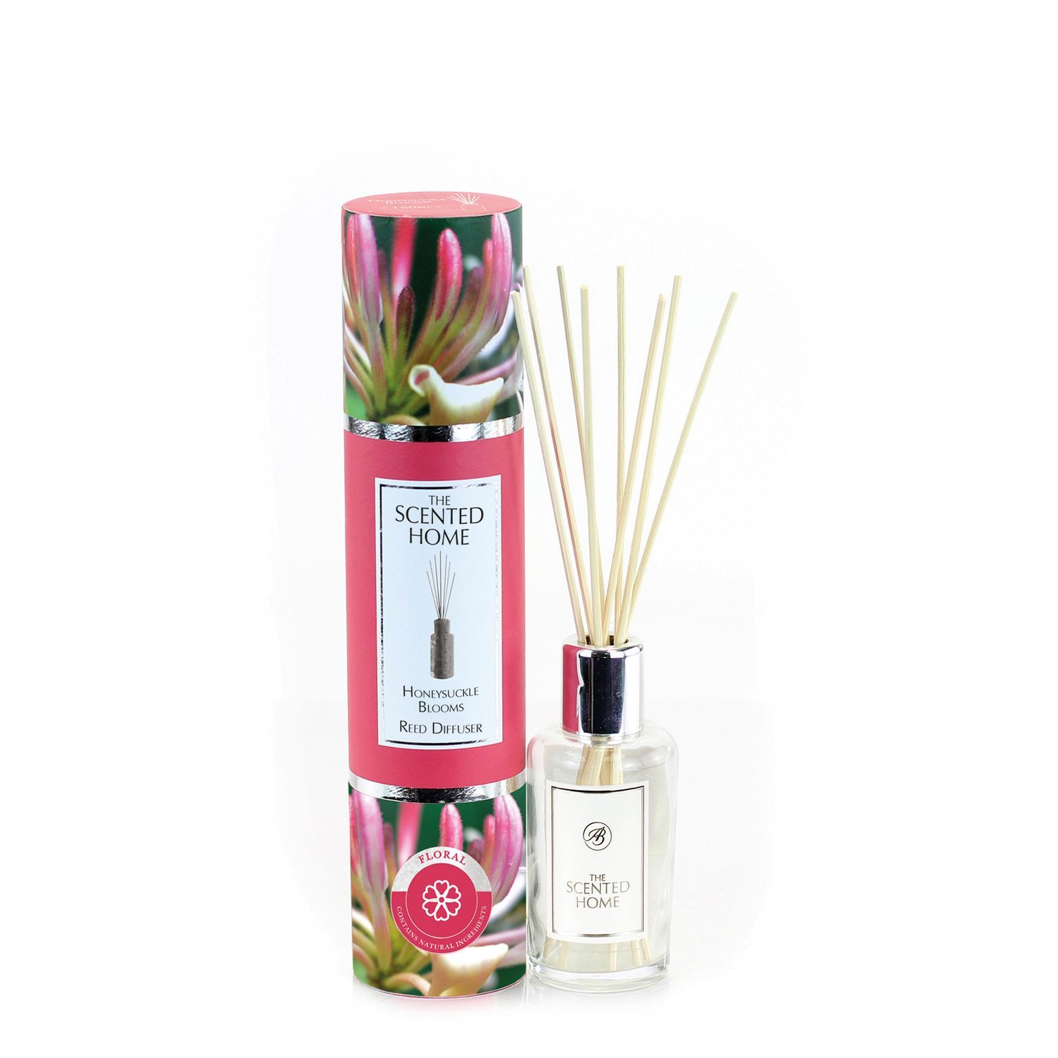 The Scented Home Raumduft Honeysuckle Blooms Duftdiffuser mit Rattanstäbchen 150 ml