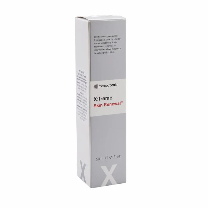Produktverpackung mit Text. Text: X:treme Skin Renewal, 50 ml / 1.69 fl. oz.