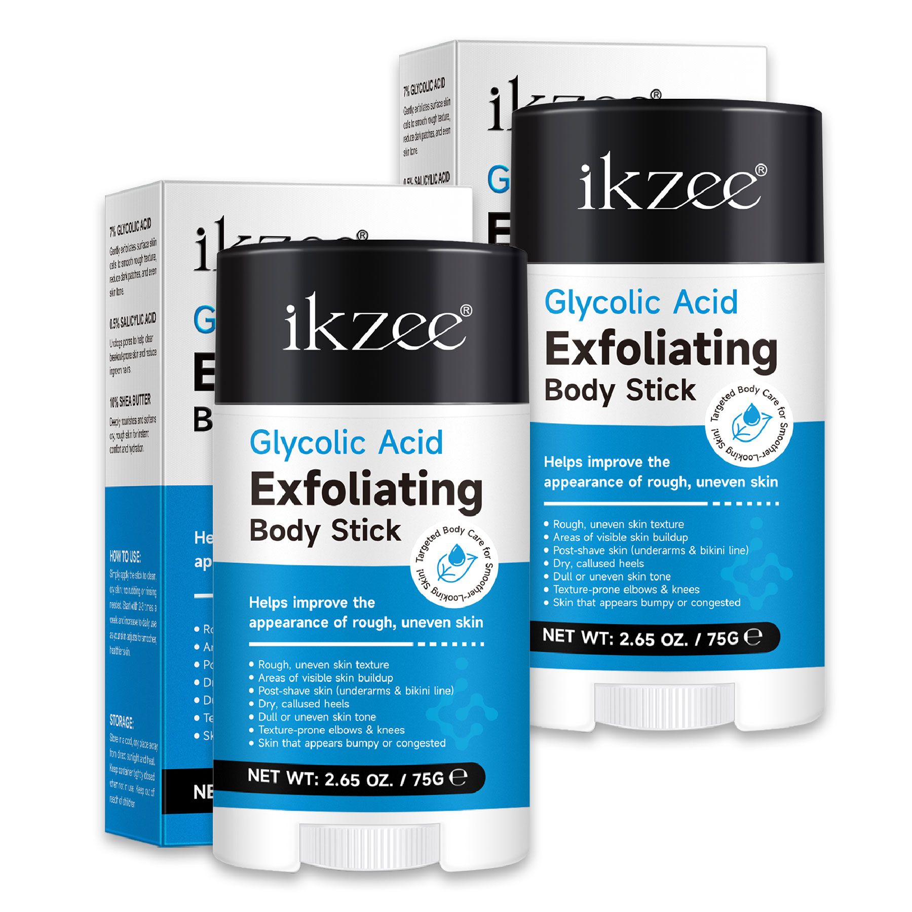 ALIVER Crema da giorno, scrub corpo esfoliante con acido glicolico, stick peeling