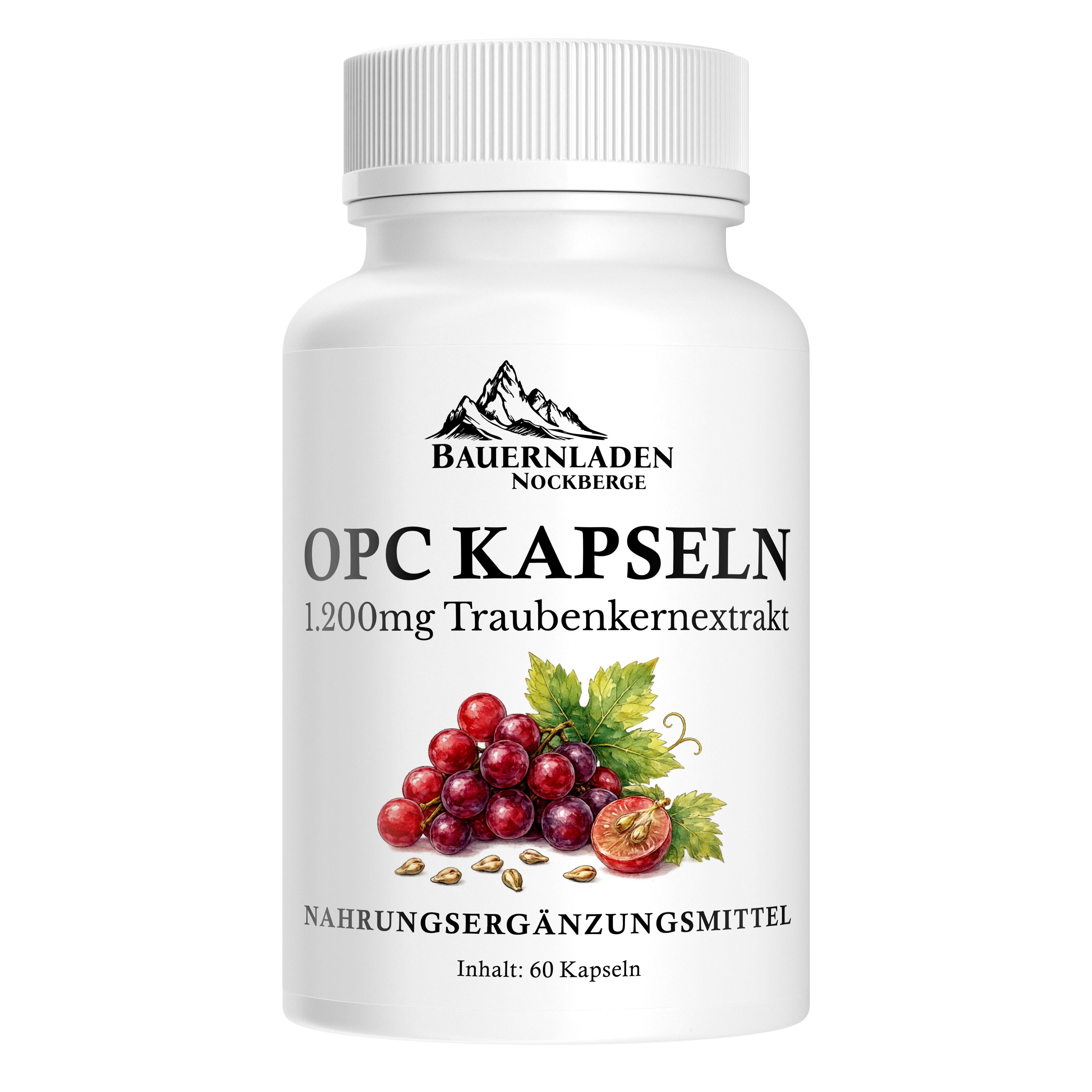 Bauernladen Nockberge | Capsule di OPC – 1200 mg di Estratto di Semi d'Uva