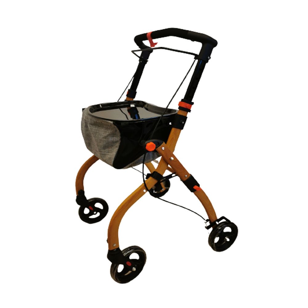 Rollator Indoor-Vollholz-Optik