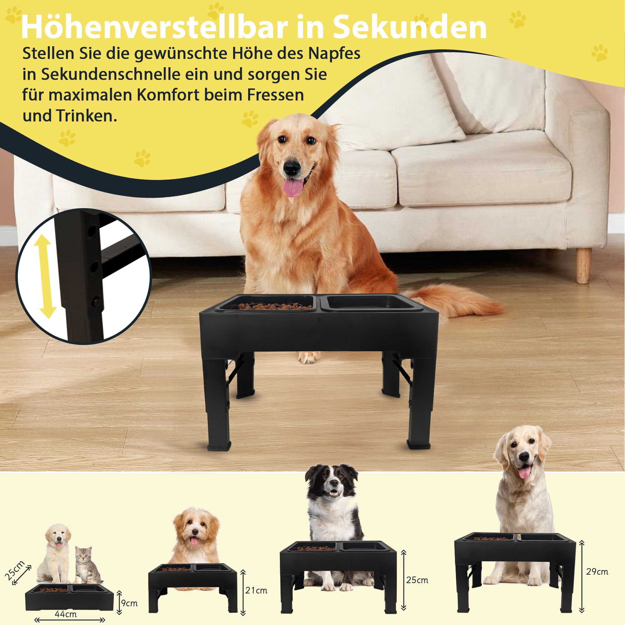 PETSATION erhöhter Hundenapf AntiSchling (Hunde)