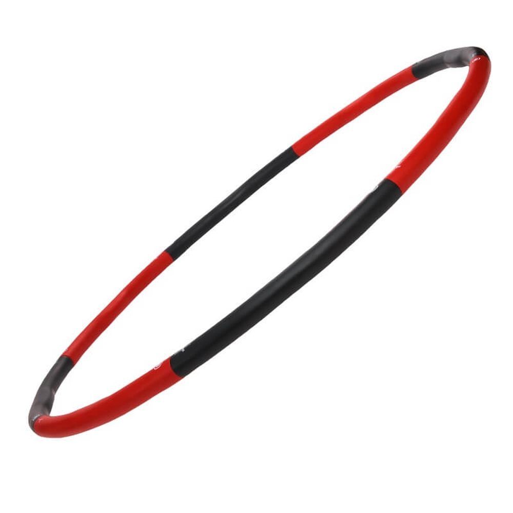 Hoopomania Weight Hoop Schaumstoff-Hula-Hoop | 1,5 kg | Rot/Schwarz