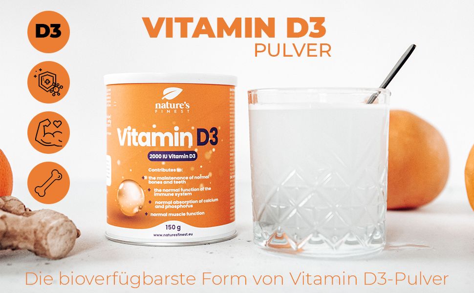 Nature's Finest Vitamin D3 powder 150 g Pulver