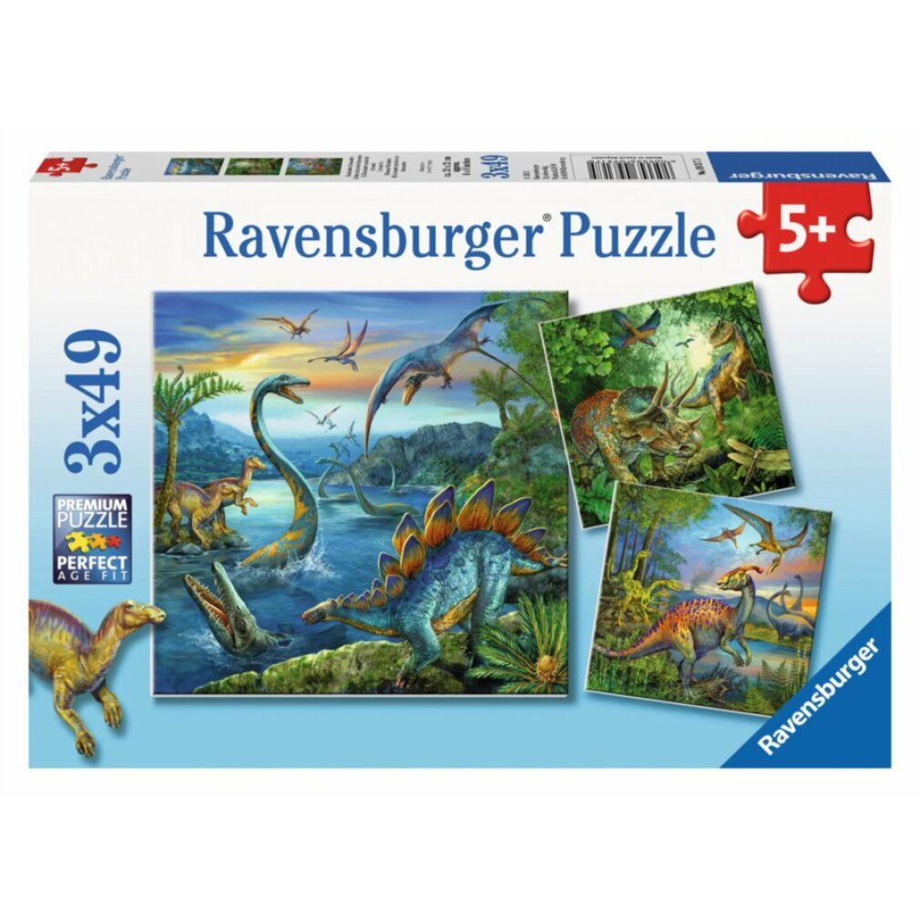 Ravensburger Ravensburger 09317 Puzzle Faszination Dinosaurier 3 x 49 Teile
