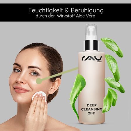 RAU Cosmetics Deep Cleansing 2in1 Reinigung und Tonic in einem gegen Pickel & Mitesser 200 ml Tonikum