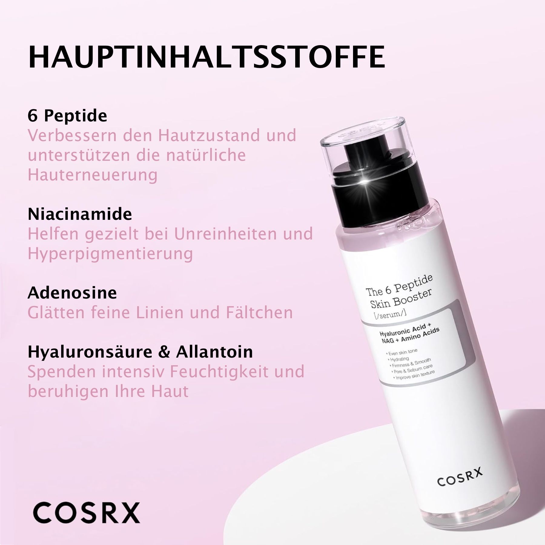 COSRX The 6 Peptide Skin Booster Gesichtsserum mit Hyaluronsäure