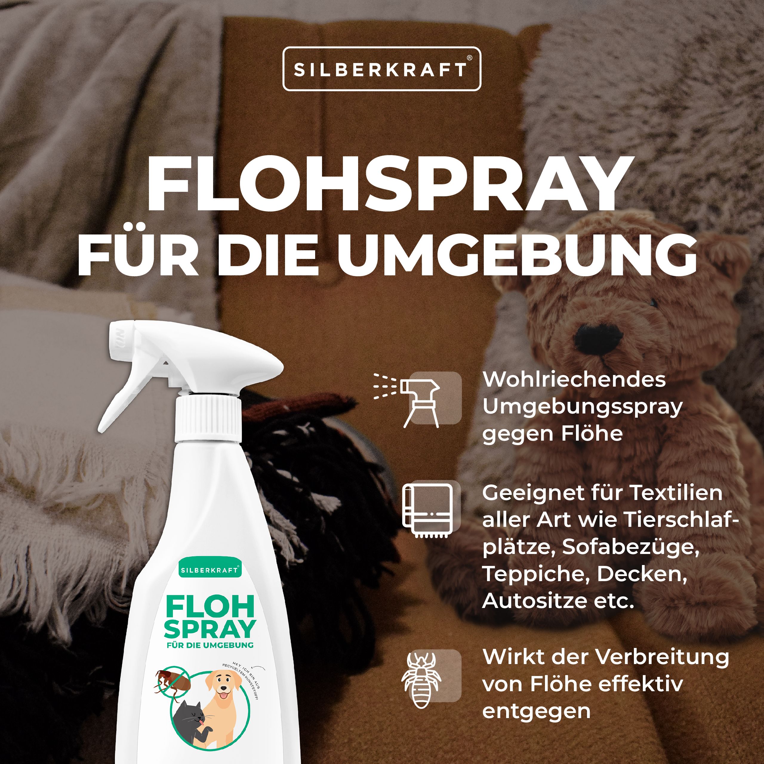 SILBEKRAFT Flohspray 4x500 ml Shop Apotheke