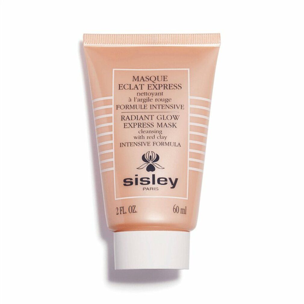 Tube Sisley Masque Éclat Express. Text auf dem Etikett. Inhalt 60 ml. Weißer Schraubverschluss.