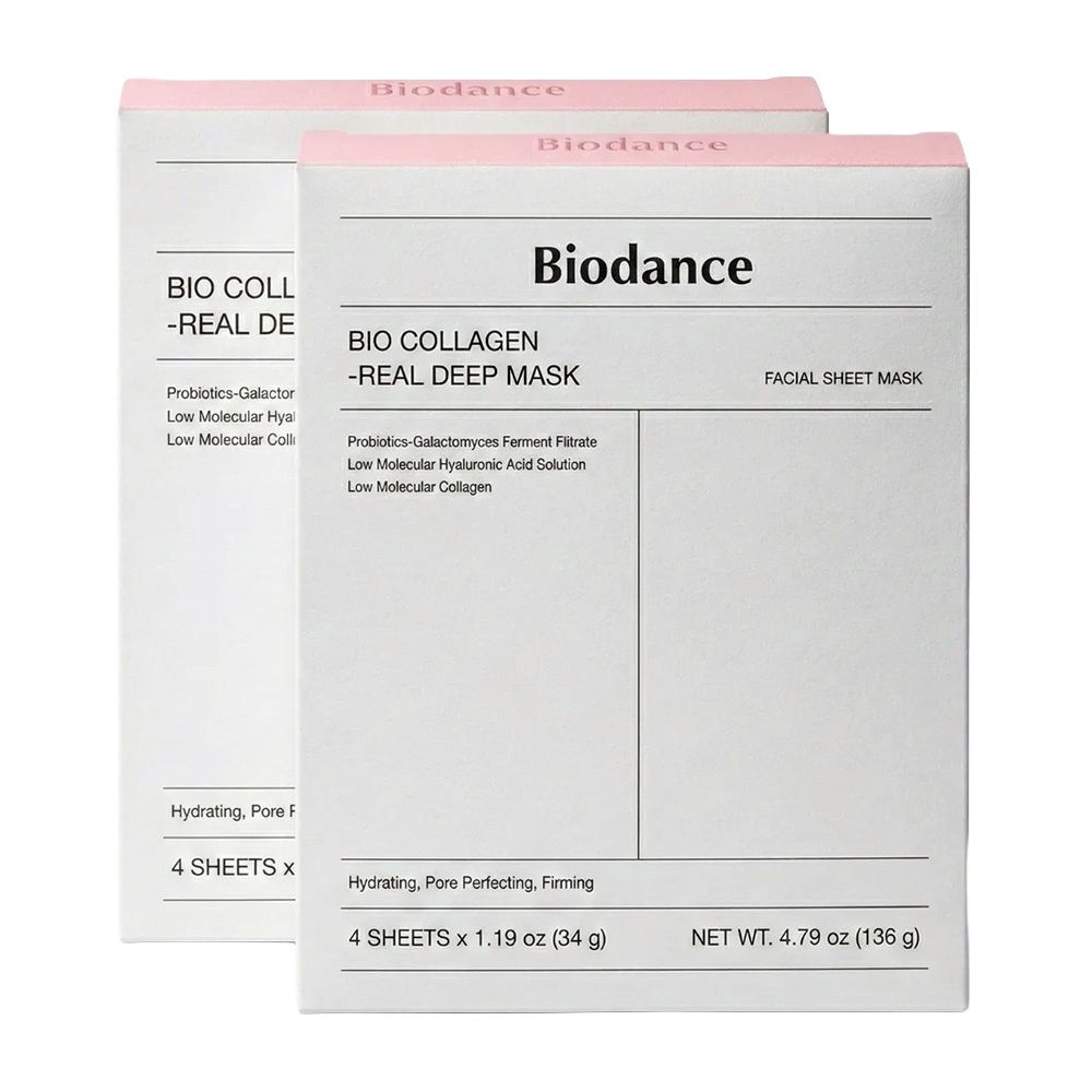 Biodance Bio Collagen-Real Deep Mask 8er-Pack, intensive Feuchtigkeitspflege – kein klebriger Film 2 St Gesichtsmaske
