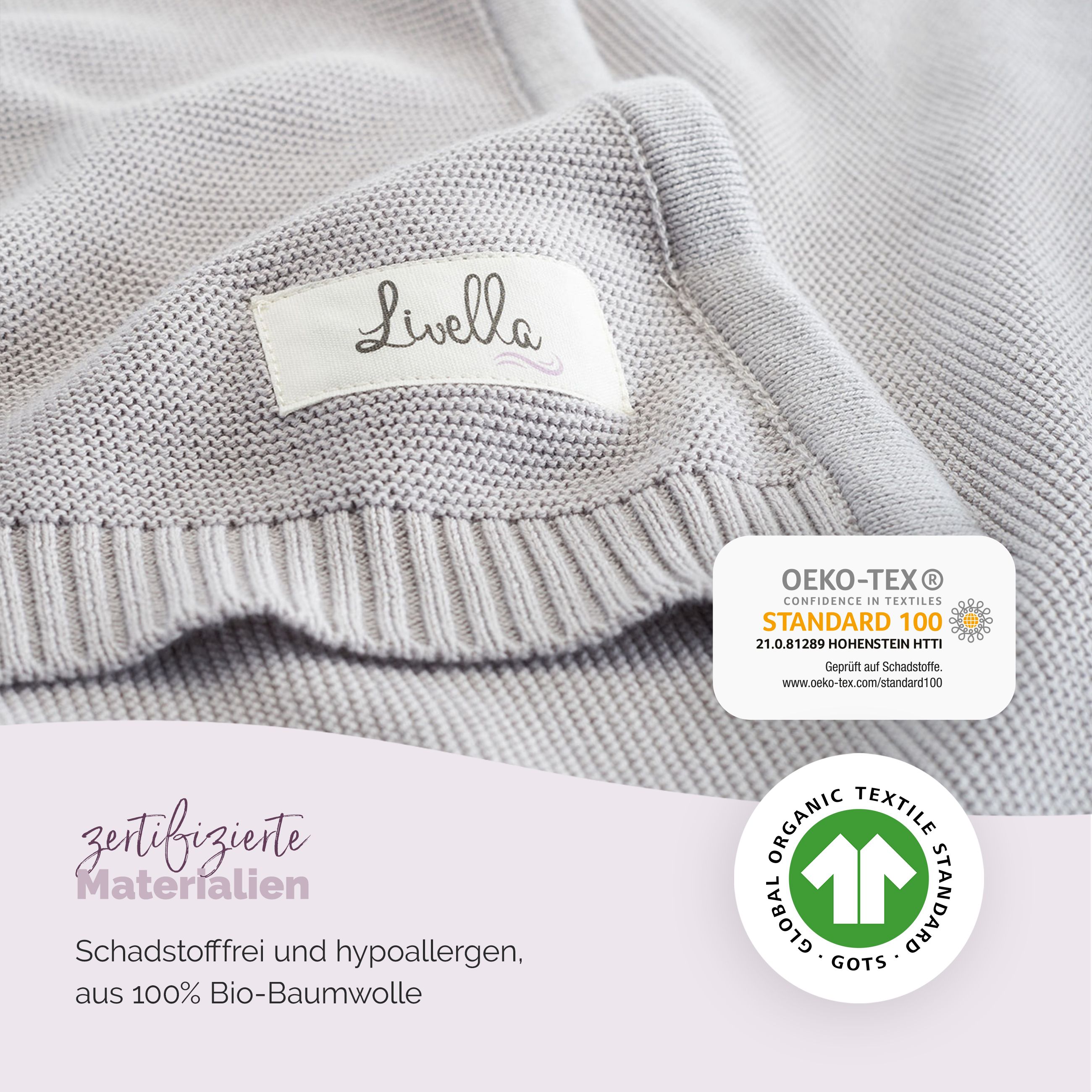 Livella Babydecke aus 100% Bio-Baumwolle