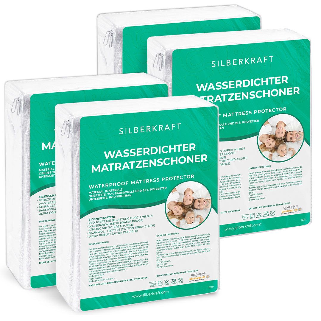 SILBERKRAFT Matratzenbezug Anti-Milben Encasing