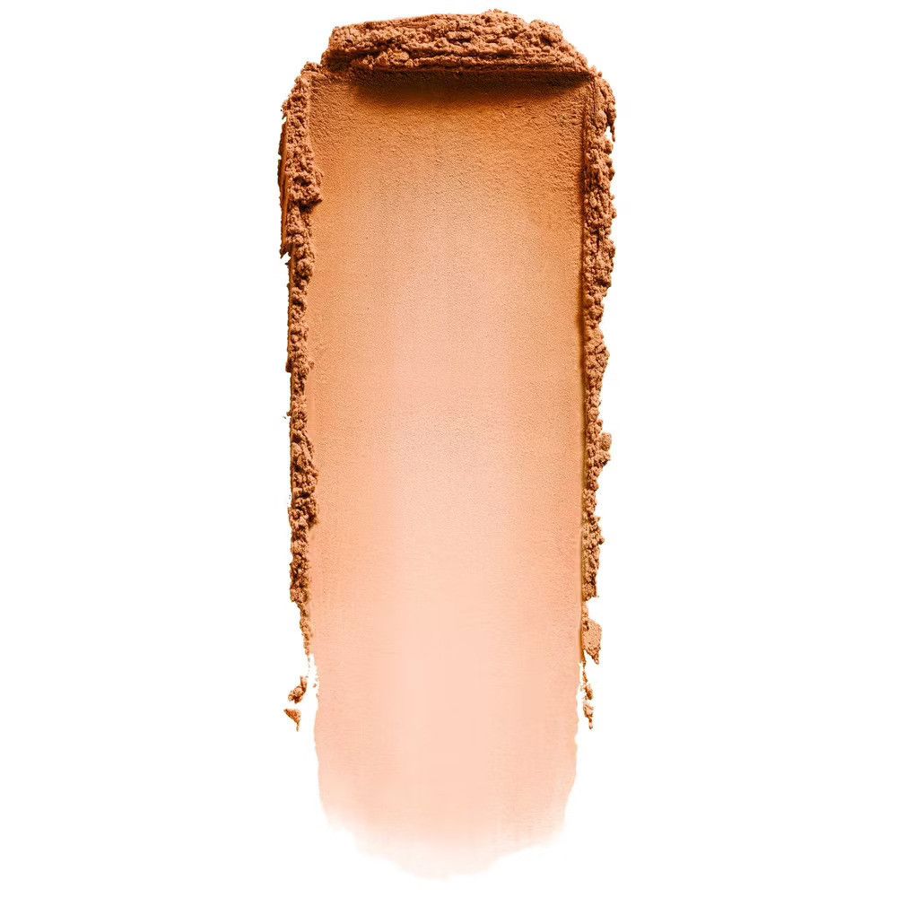 Hautpuder-Abstrich. Farbverlauf von hell nach dunkel. Textur sichtbar.