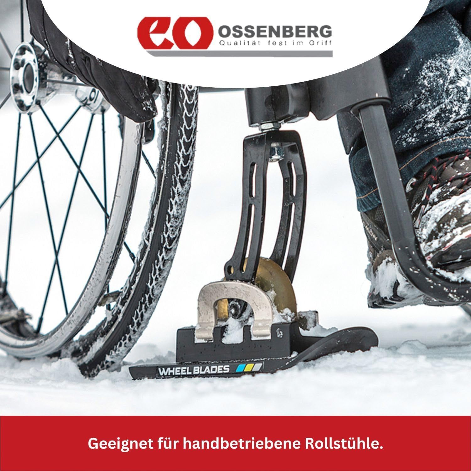 Ossenberg Wheelblades S – Schneekufen für manuelle Rollstühle – sicher im Winter