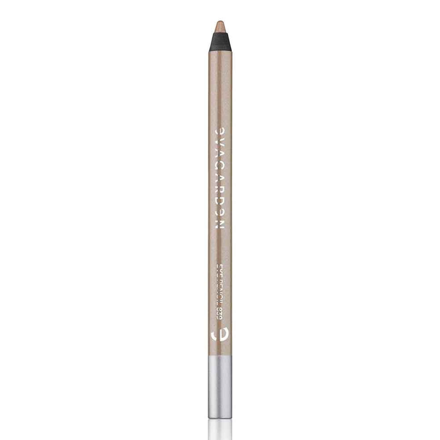 Augenstift in Champagner-Rosé. Silberne Kappe, Produktbezeichnung und Logo auf dem Stift.